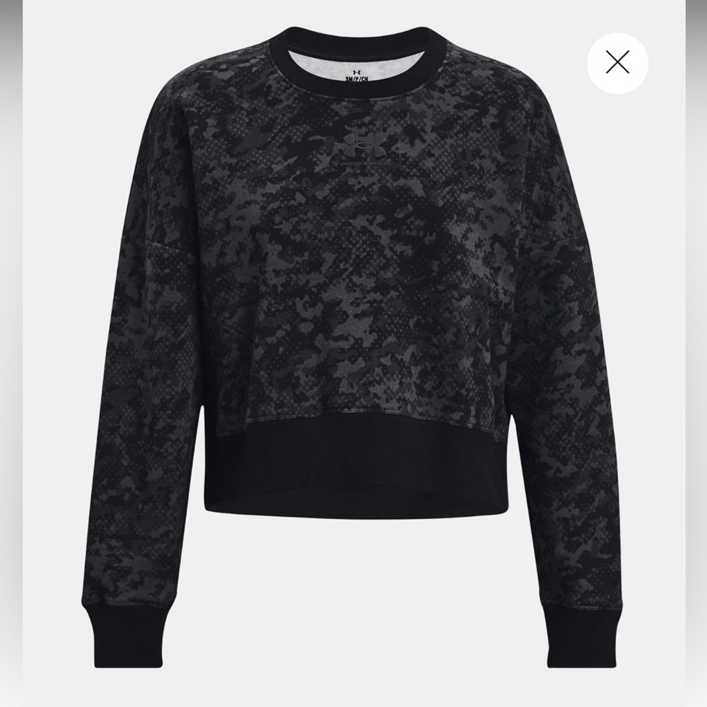 Women's UA Rival Fleece Camo Crew Sz S